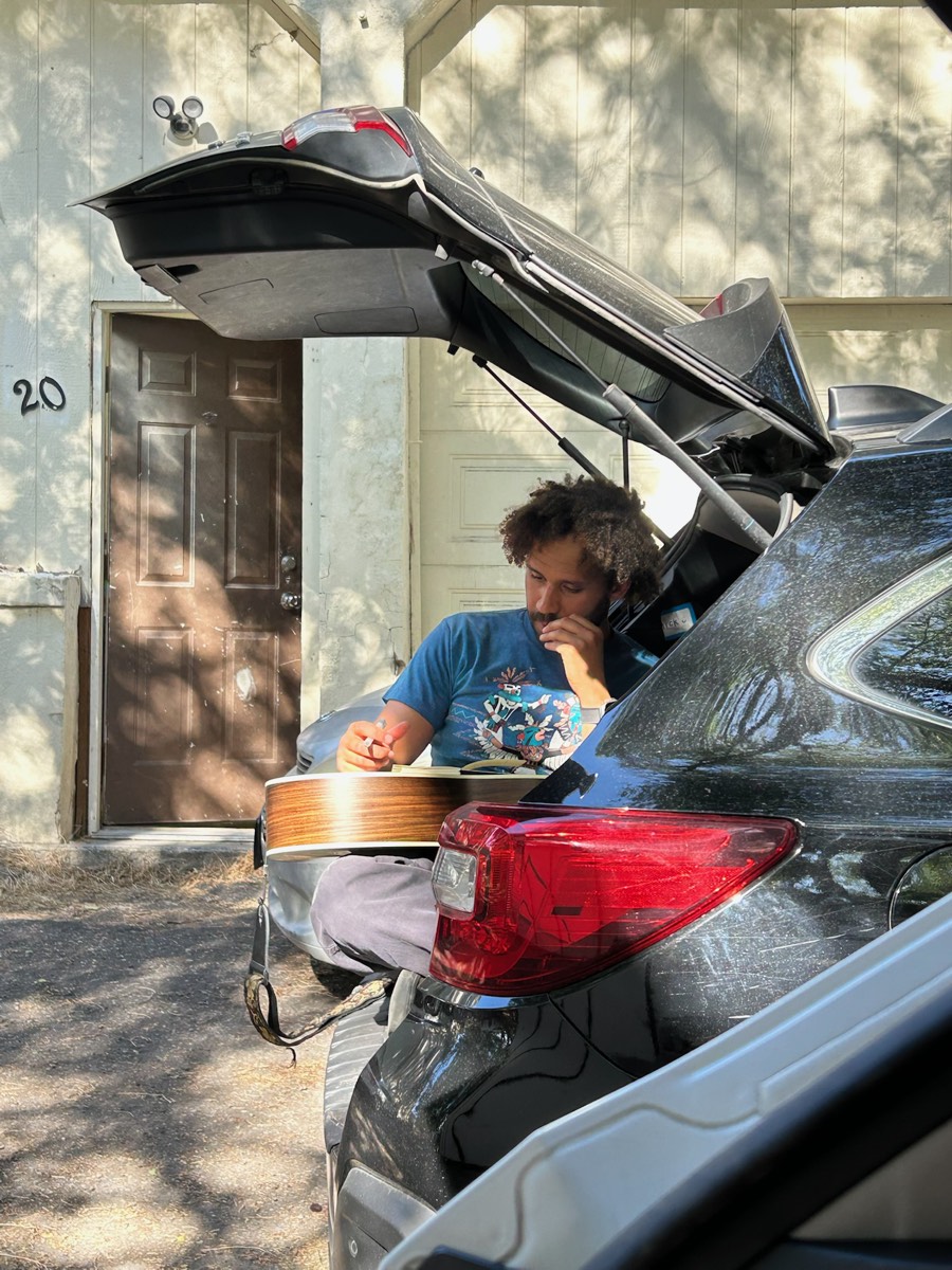Loading gear out of the car