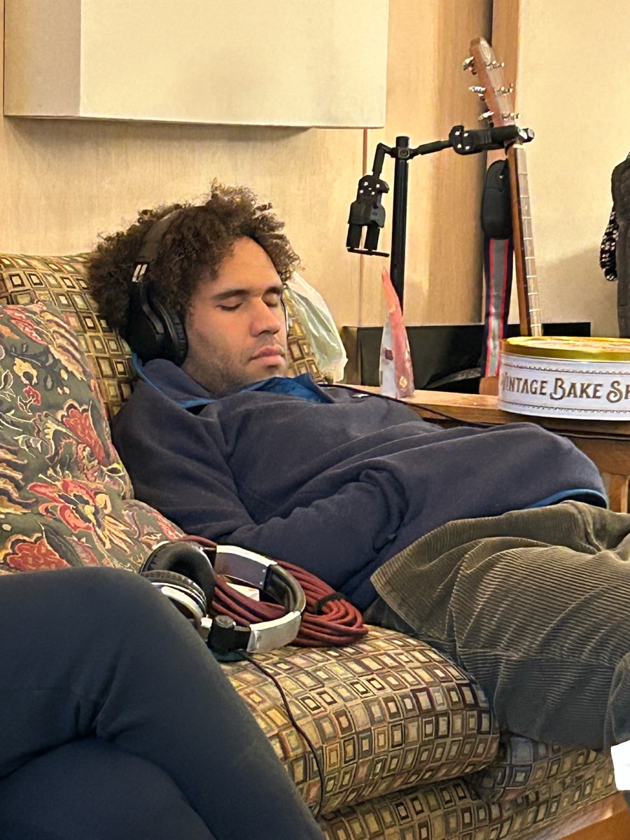 Taking a break on the couch