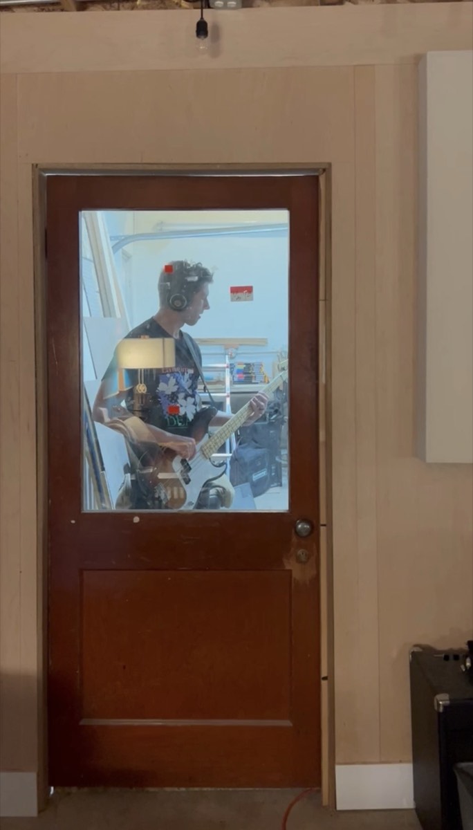 The studio door